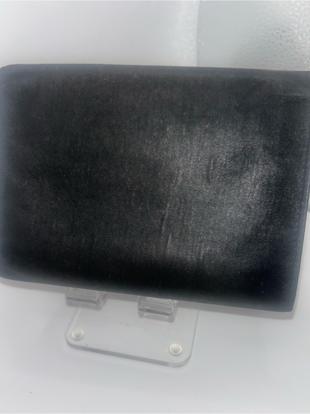 Prada Vintage Black Tessuto Nylon Saffiano Leather Trifold Wallet - Picture 8 of 11